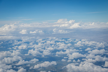 Obraz na płótnie Canvas sky and clouds view from airplan