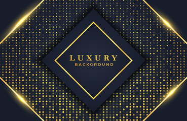 Abstract luxury background with gold dots elements. Graphic design element for invitation, cover, background. Elegant decoration