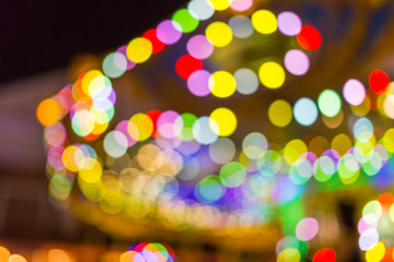 blur of light at carnival festival night market