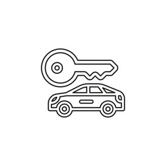 Vector car rentals label, logo, icon, emblem