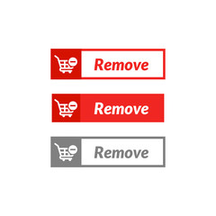 simple design of remove item button. online shop icon material