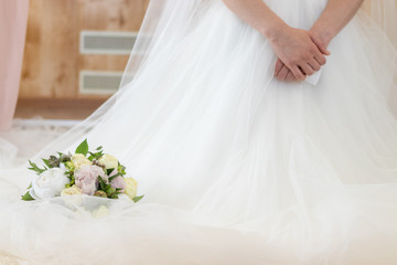 flowers on a bridesmaid dress