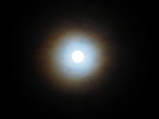 Abstract dramatic night sky and full moon