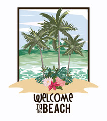Welcome to the beach summer card