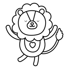 Isolated lion cartoon vector design vector illustration