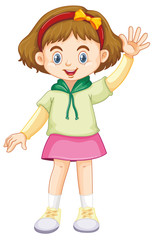 Cute happy smiling child isolated on white background