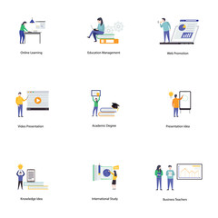 Online Education Flat Illustration Pack 