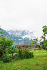 Fototapeta na wymiar Beautiful town Gosau in the Alps, Austria