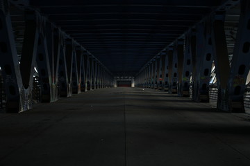 tunnel at night