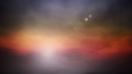 Cloudy sky and sunshine