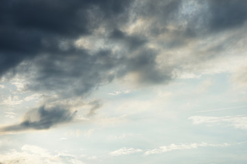 Cloudy sky on a overcast day. Dramatic background