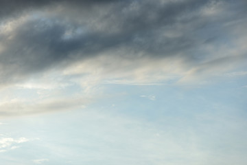 Cloudy sky on a overcast day. Dramatic background