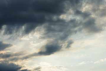 Cloudy sky on a overcast day. Dramatic background