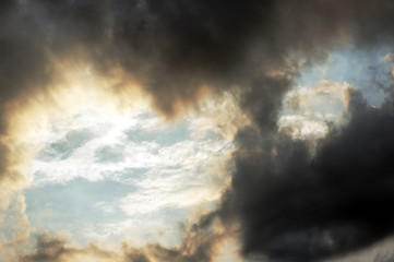 Cloudy sky on a overcast day. Dramatic background