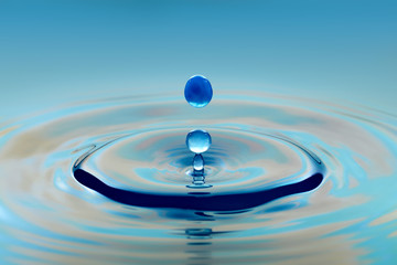 Colored water drop splash  