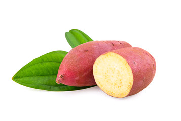 sweet potato on white background