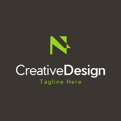 Creative and modern N letter logo design. N. N Logo Design, Initial N Logo template, Alphabet letters Initials Monogram logo N 