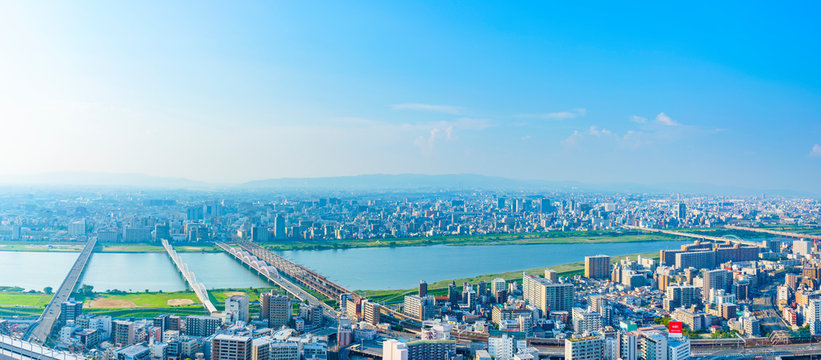 大阪・都市風景・パノラマ