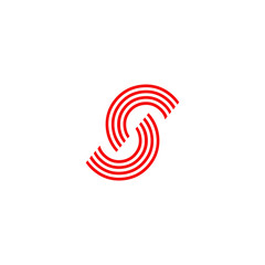 S letter initial logo design vector template