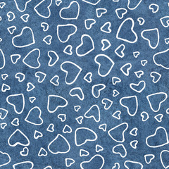 Watercolor abstract pattern with heart. Hand painting Watercolor. Seamless pattern for fabric, paper and other printing and web projects.