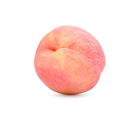 Fresh peach on white background