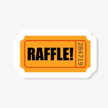 Isolated raffle ticket sticker icon