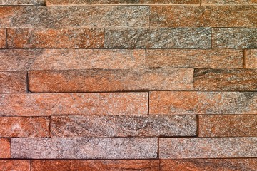 creative old red natural quartzite stone bricks texture for any purposes.