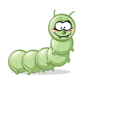 caterpillar isolated on white background