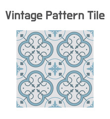 Beautiful Art Nouveau Pattern Tile. flat design style minimal vector illustration.