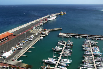 Fototapeta premium Der Hafen von San Sebastian de la Gomera, Kanarische Inseln