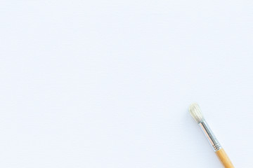 brush on white canvas background, paintbrush