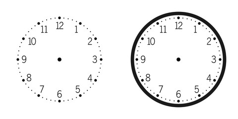 Wall Clock isolated on white background vector illustration