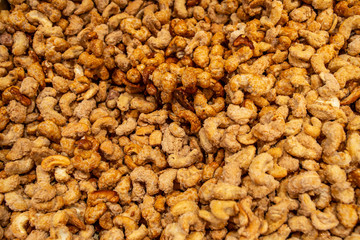roasted Almonds and cashews nuts shop at a street food festival