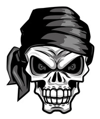 Retro vintage skull vector illustration isolated. Illustration of skull - vector 