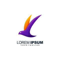 Fototapeta premium awesome gradient bird logo design