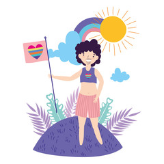 Man supporting lgtbi march design