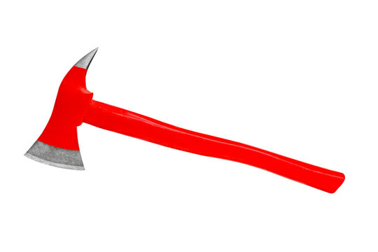 Fire axe isolated on white background with clipping path