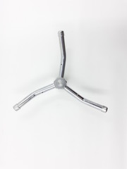 Green Silver Colored Metallic Rotary Sprinkler Parts and Components for Gardening Yard in White Isolated Background