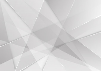 Fototapeta premium White and grey background. Corporate technology modern design. Pattern style geometric. Abstract modern background used about technology or product presentation backdrop. Vector illustration.