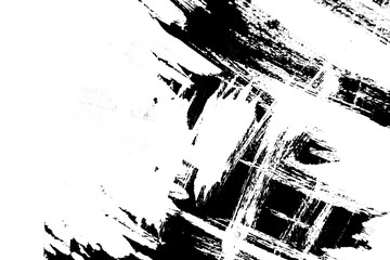 Black and white hand painted background texture with grunge brush strokes