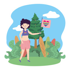 Man supporting lgtbi march design