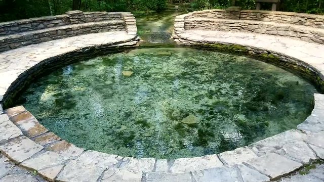Buffalo Springs at the head of Travertine Creek in the Chickasaw National Recreation Area