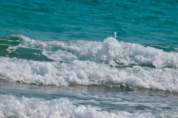 Beautiful mediterranean waves sea, Cyprus