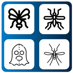 Set of killer icons such as Mosquito, Executioner , killer