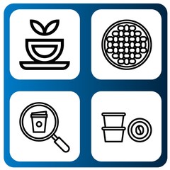 Set of espresso icons such as Herbal tea, Beans, Coffee cup, Coffee capsule , espresso