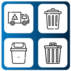 Set of reuse icons such as Garbage, Trash, Bin , reuse