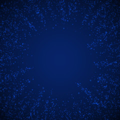 Magic stars Christmas background. Subtle flying sn