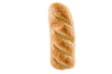 long loaf isolated on a white background. Delicious Ukrainian bread