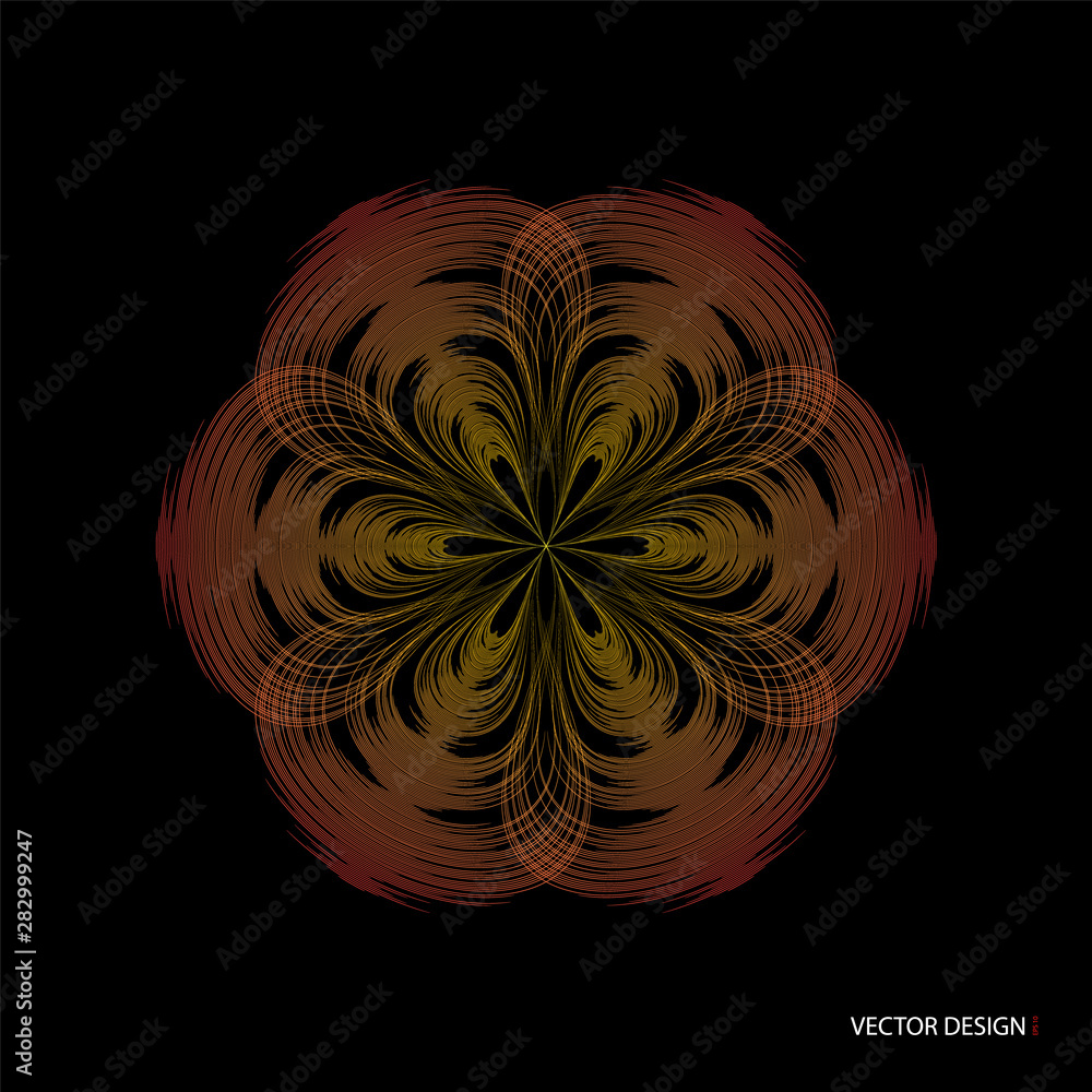 Poster vector design background. round modern abstract element