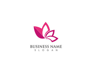 Fototapeta na wymiar Beauty lotus Vector flowers design logo Template icon